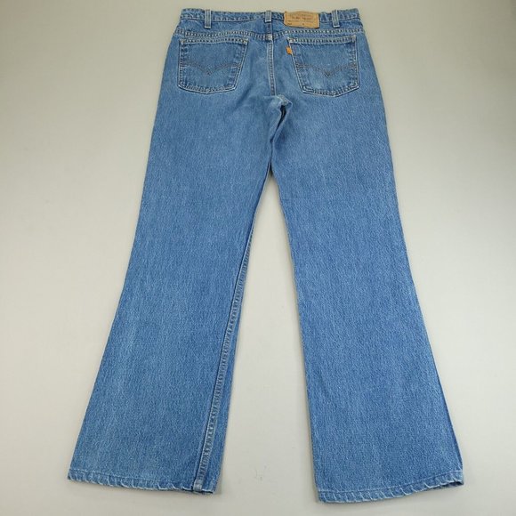 VTG Levis 517 Jeans Men 34x30 Mea 32x30 Bootcut Orange Tab No Care Tag 60s 70s - Picture 7 of 10